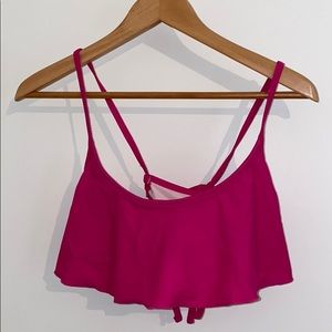 Hot pink bathing suit top
